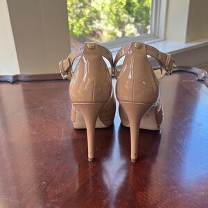 MICHAEL Michael Kors Tan Heels with Ankle Straps